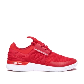 Supra Mens FLOW RUN EVO Low Top Shoes Formula One/Risk Red/white | US-15489